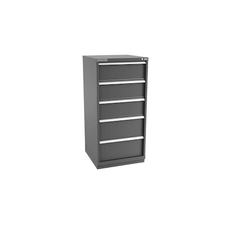 Champion Tool Storage Modular Drawer Cabinet, 5 Drawer, Dark Gray, Steel, 28 in W x 28-1/2 in D x 59-1/2 in H S27000501ILCFTB-DG